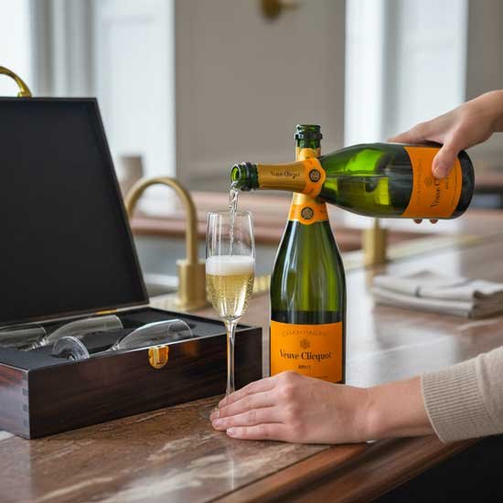Veuve Clicquot and Flutes Gift Set